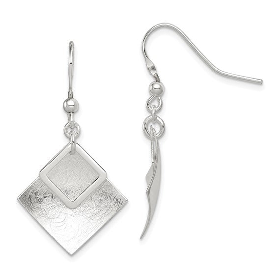 Textured Sterling Silver Earrings